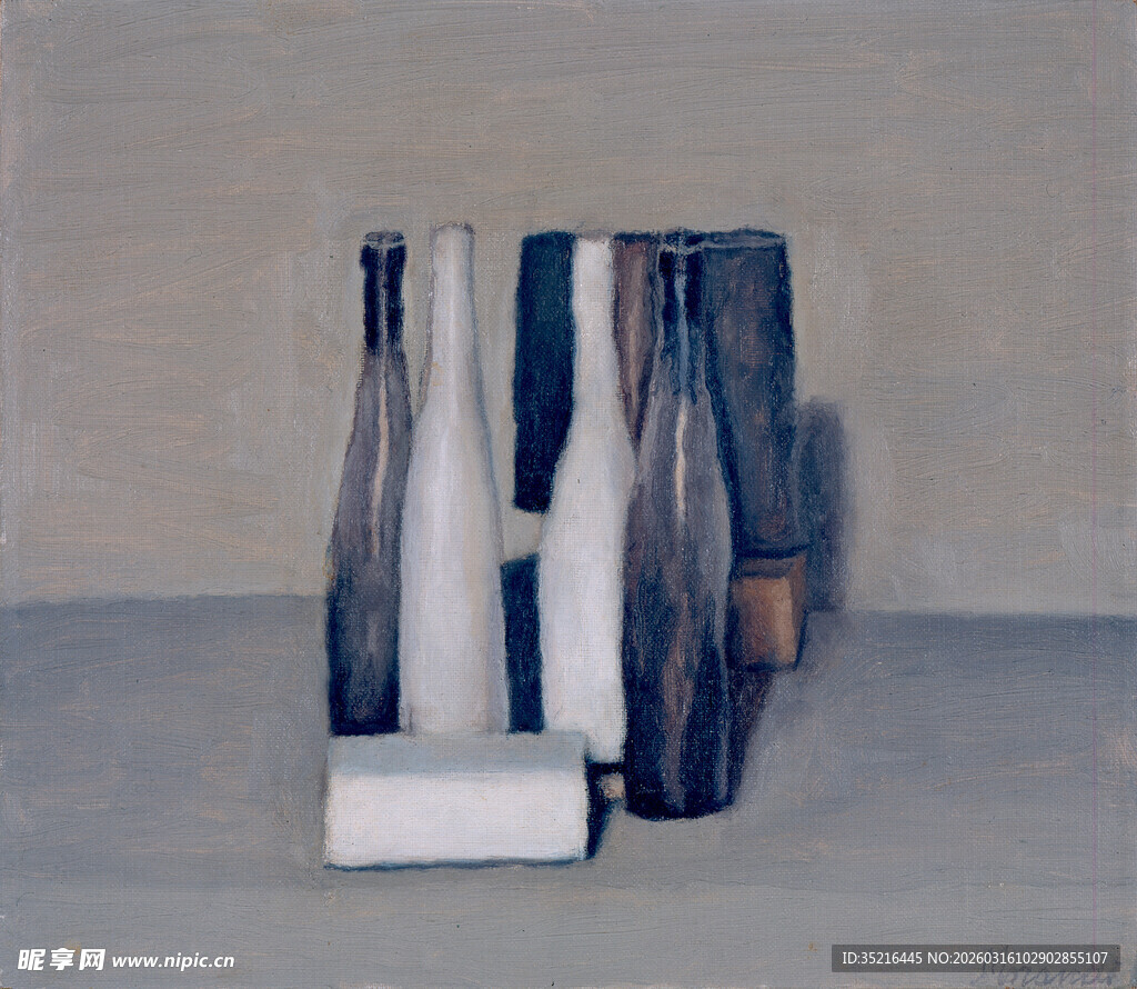 蓝白瓶罐组合静物