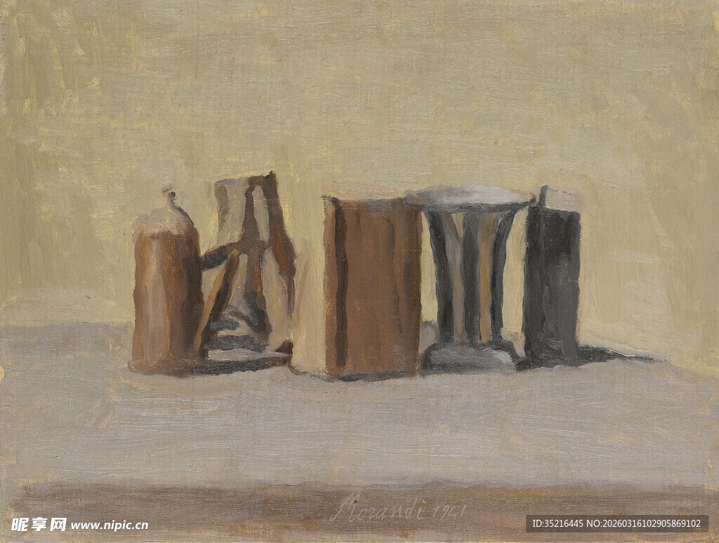 静物油画中的瓶罐组合