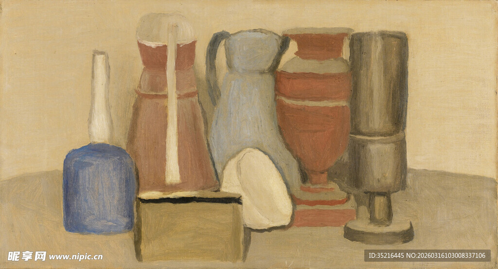 静物油画中的瓶罐组合