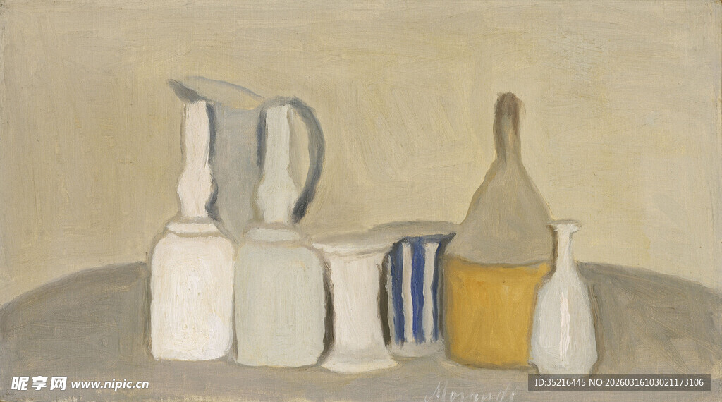 静物油画中的瓶罐组合