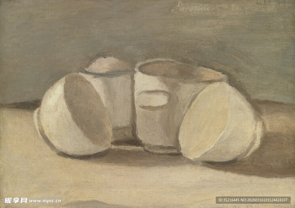 静物陶罐写生画