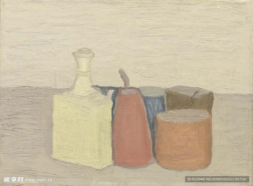 静物陶罐瓶具绘画作品