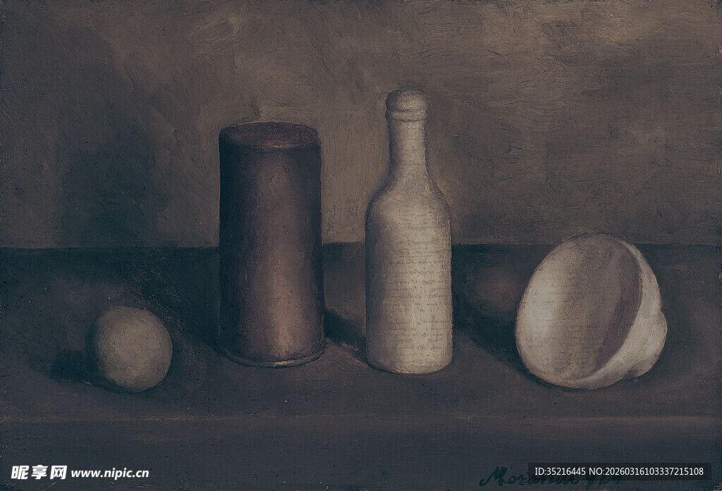 静物油画中的瓶罐组合