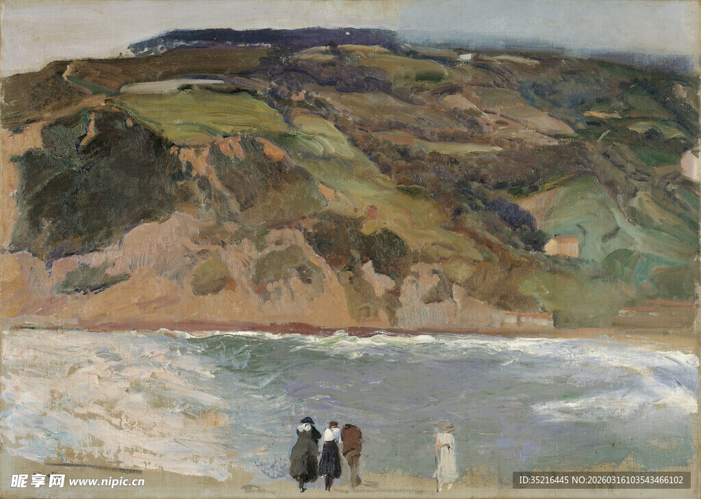 海岸边的二人骑行风景