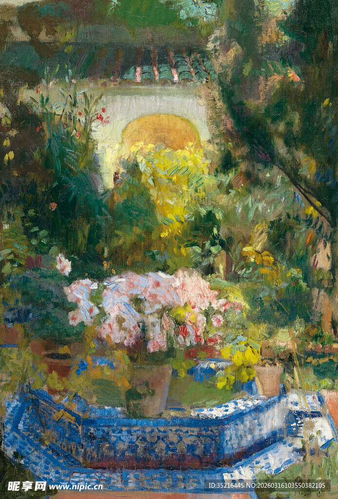 梦幻花园中的绚丽景致