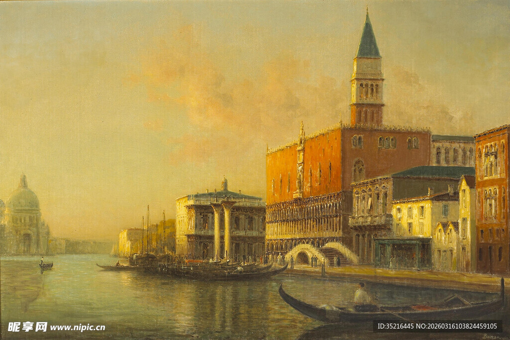 威尼斯河畔的美丽景致