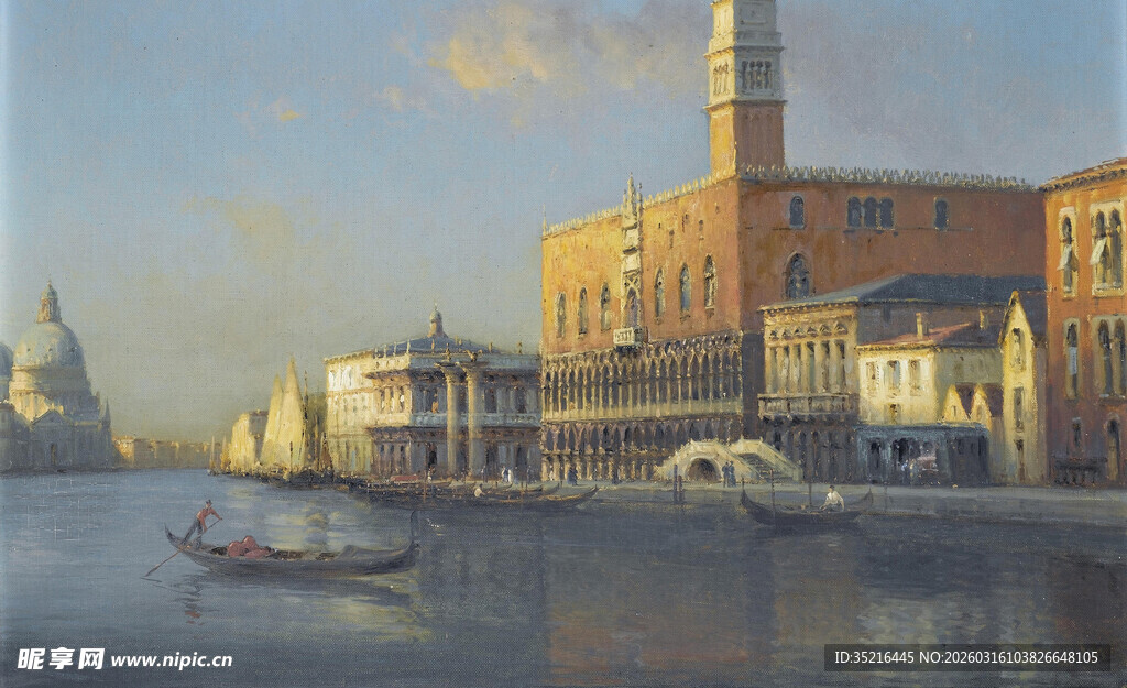 威尼斯河畔风景