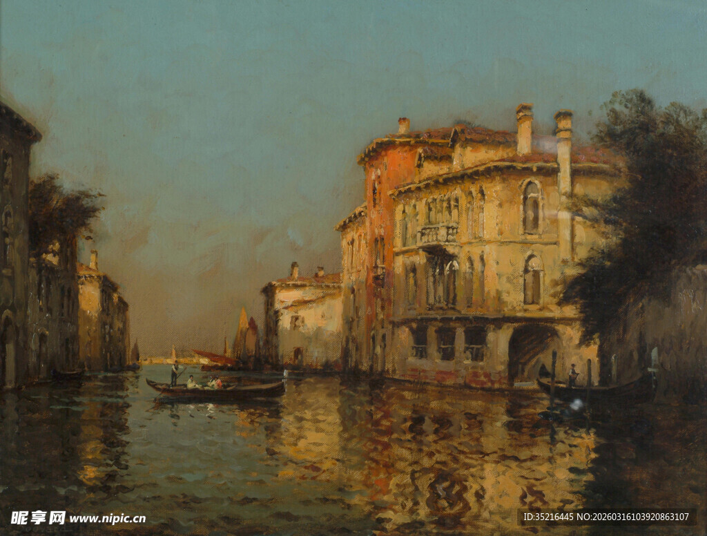威尼斯河畔风景