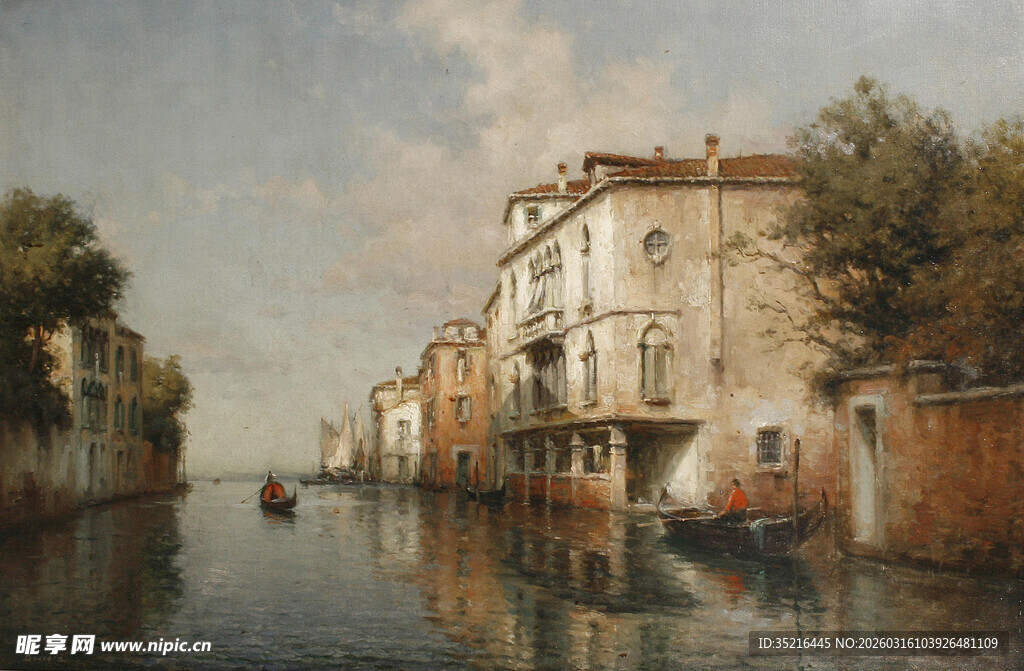 威尼斯河畔风景