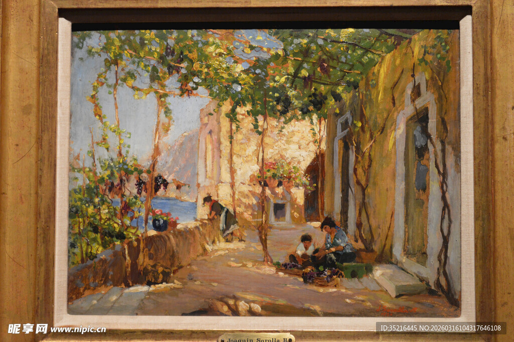 街头巷尾的油画风景