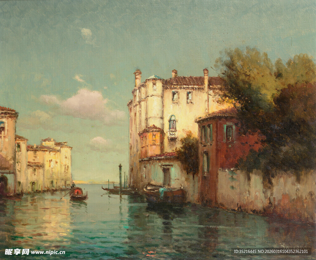 威尼斯河畔的美丽景致