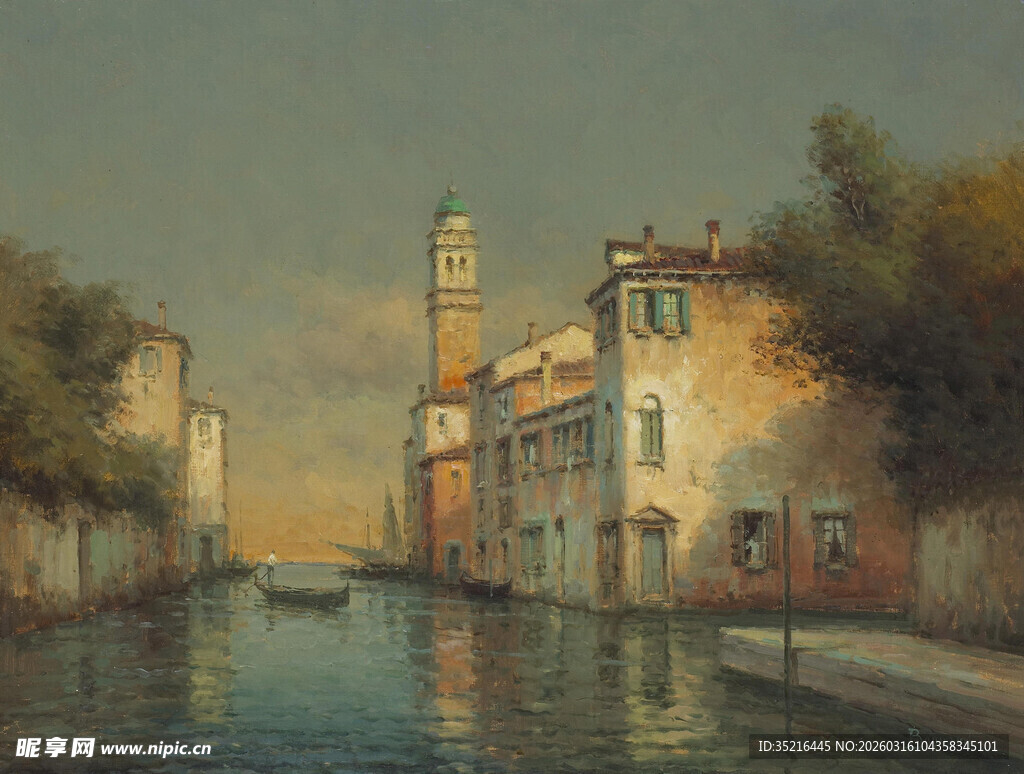 威尼斯河畔风景