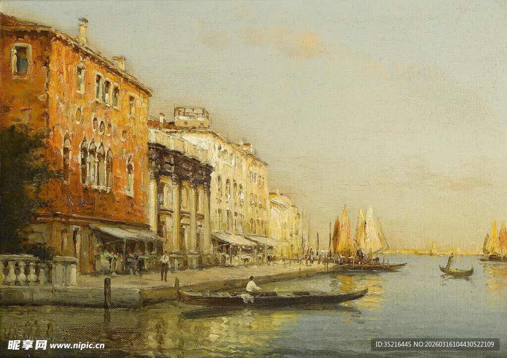 威尼斯河畔风景