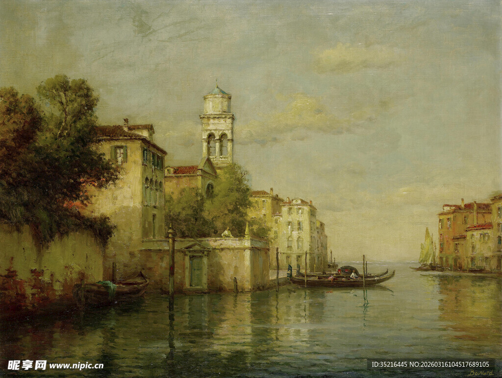 威尼斯河畔风景