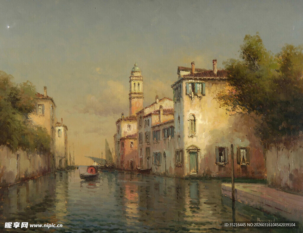 威尼斯河畔风景
