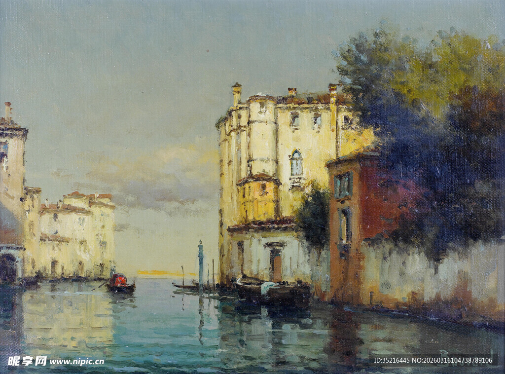 威尼斯河畔风景
