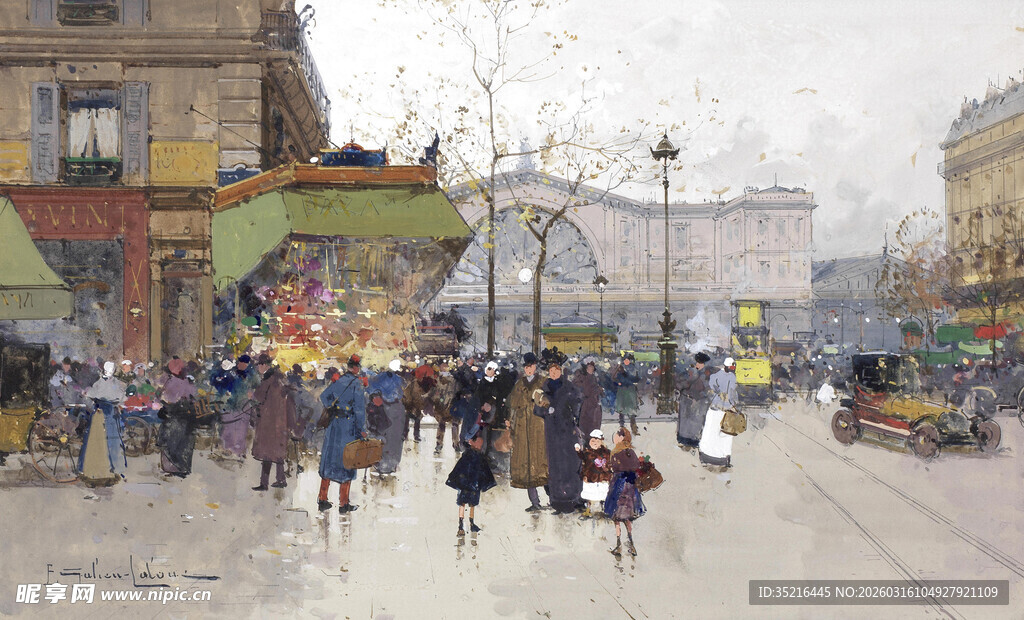 城市街头热闹景象