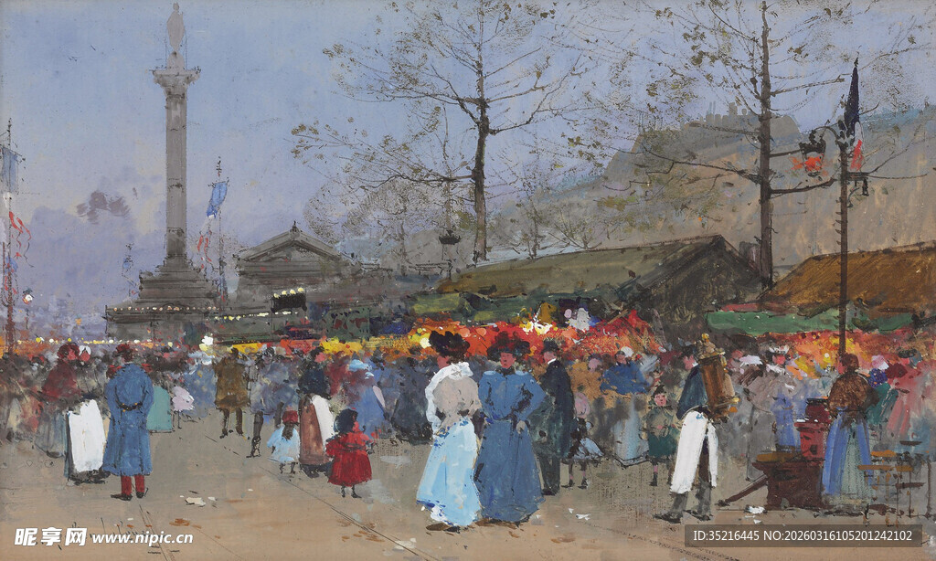 古代热闹集市场景