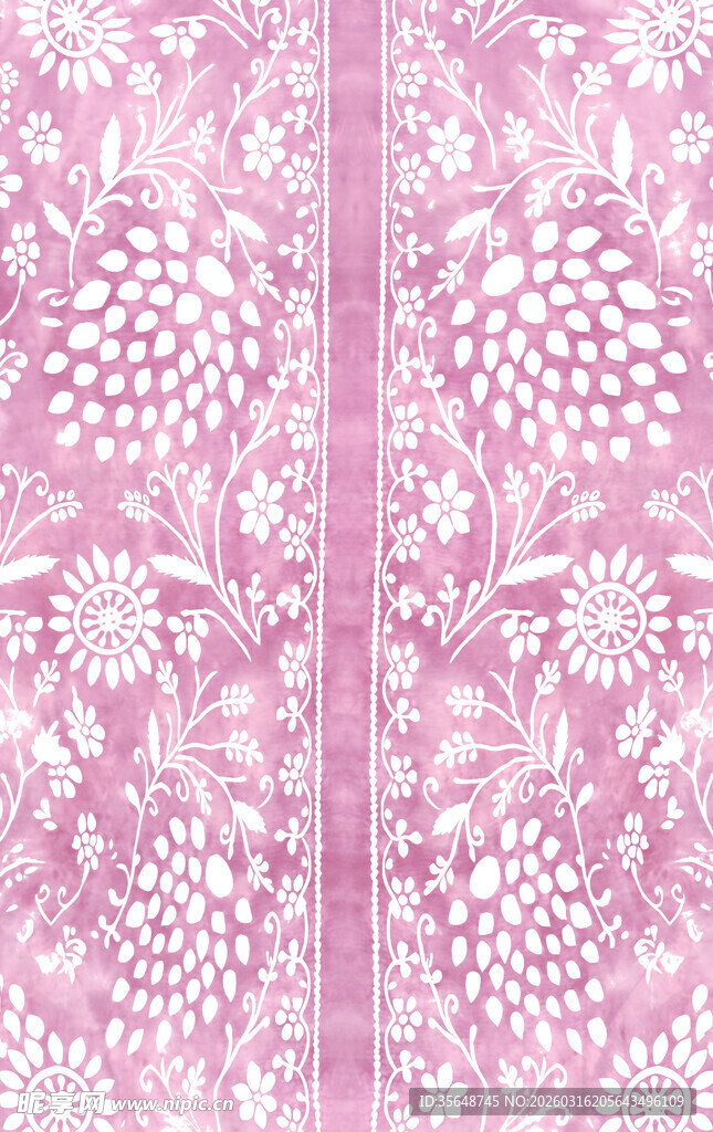 粉色蕾丝花纹图案背景