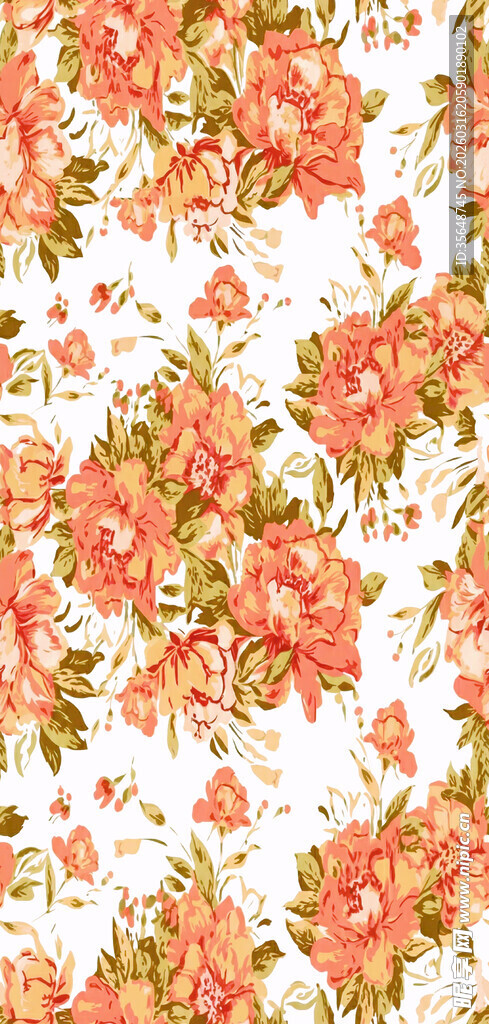 复古花卉图案背景