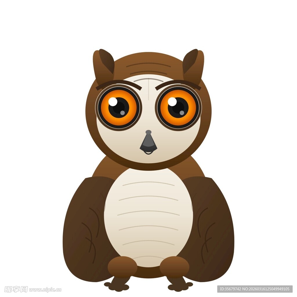 可爱卡通猫头鹰形象