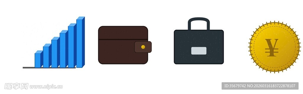 金融商务元素图标集合