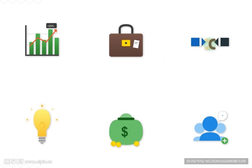 商务办公相关图标集合