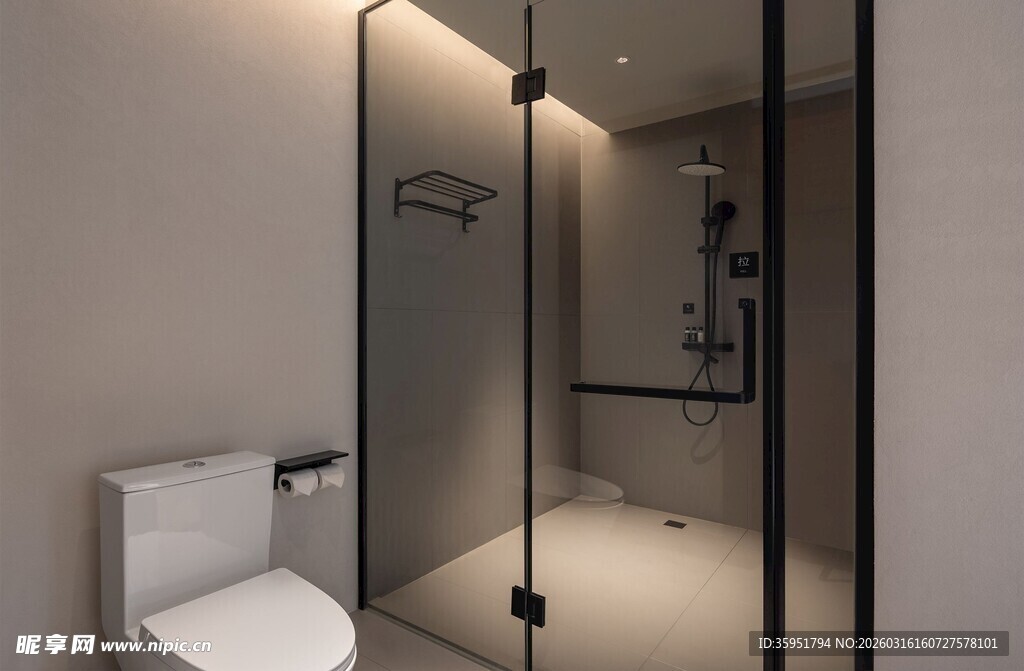 现代简约风格玻璃淋浴房