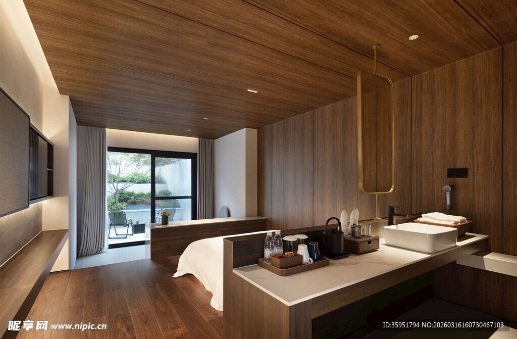 现代木质风客厅室内设计