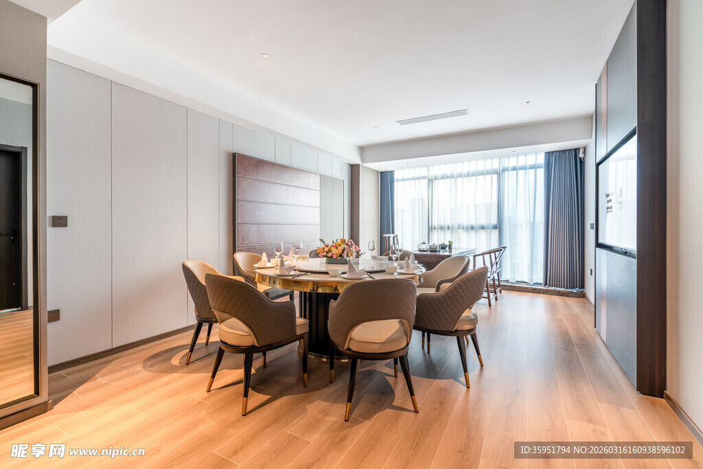 现代简约风餐厅室内景致