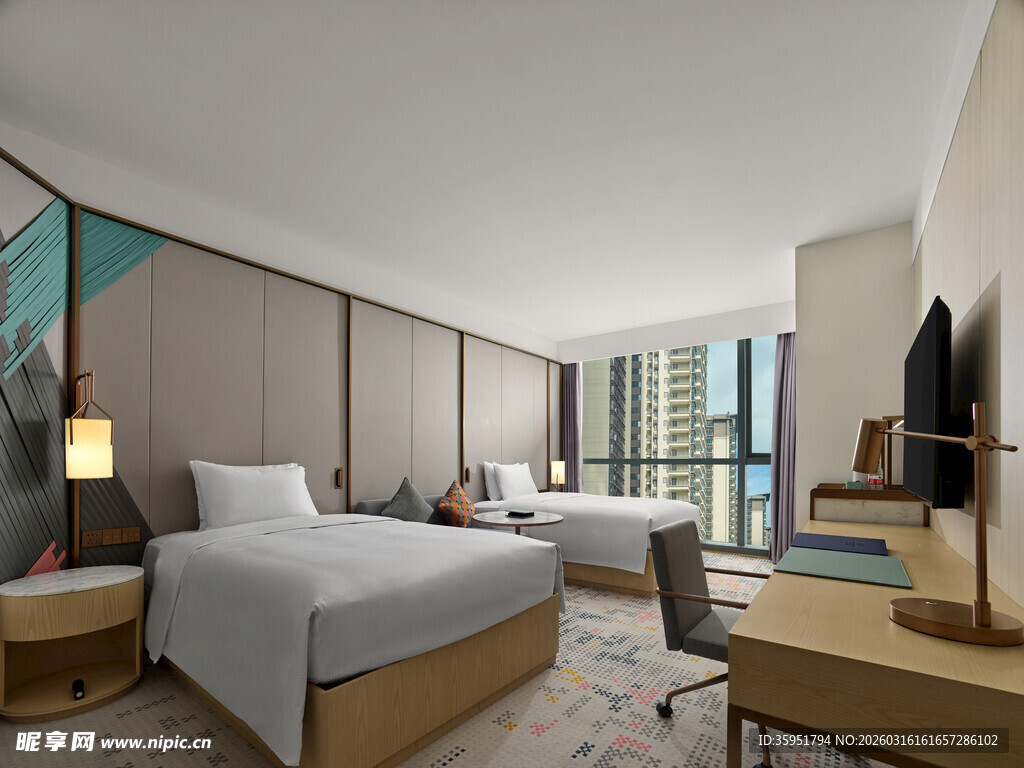 现代简约风格酒店客房