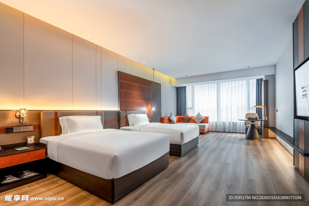 现代简约风格的酒店客房