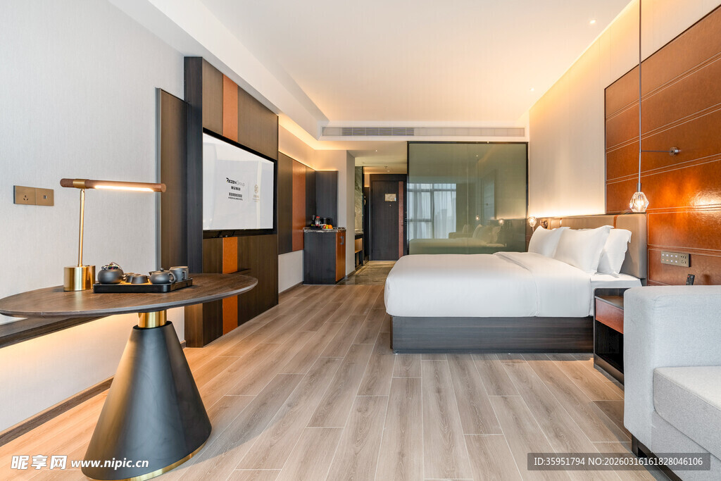 现代风格酒店客房全景