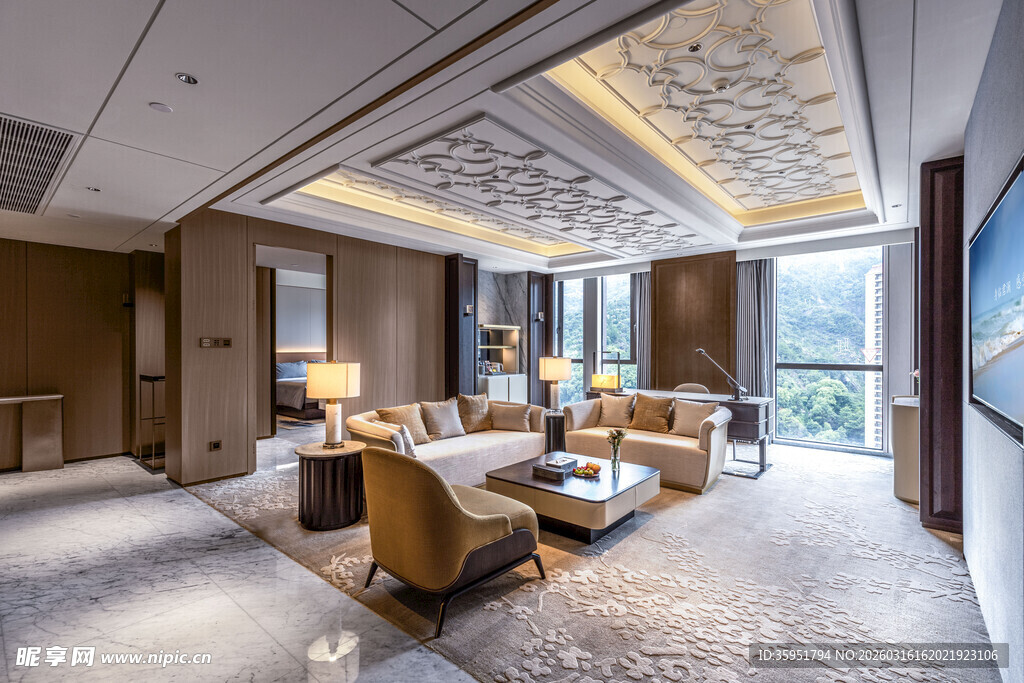 豪华现代风格客厅室内景