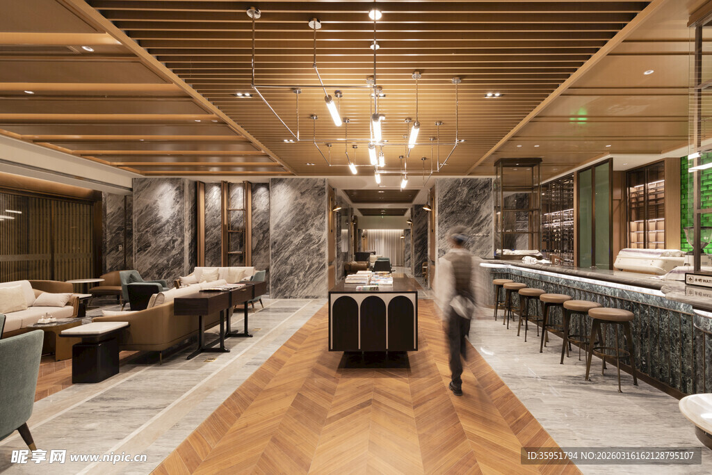 现代风格餐厅室内全景