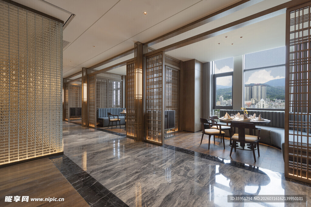 现代奢华风餐厅室内景致