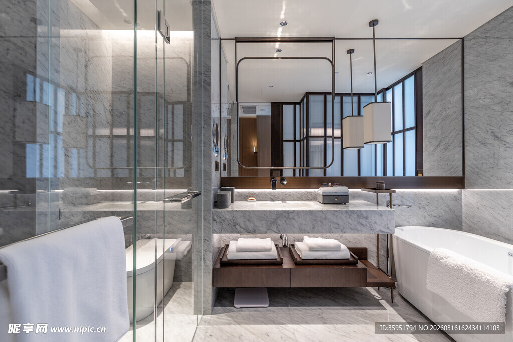 现代简约风格豪华浴室空间
