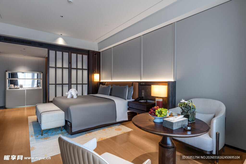 现代简约风格温馨卧室空间