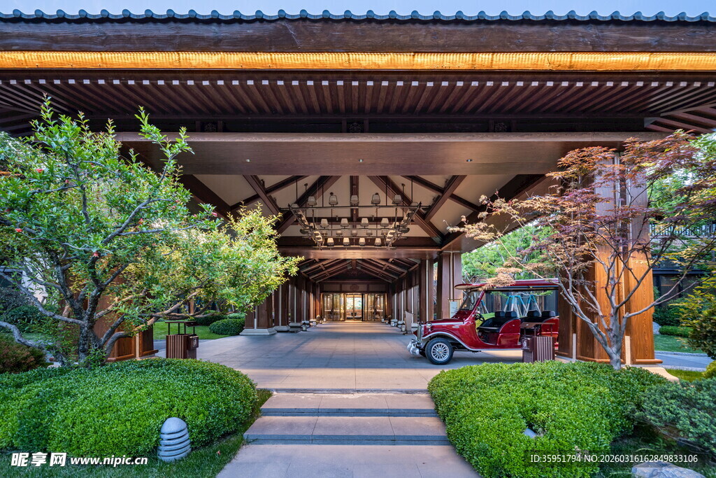 日式庭院风格建筑入口