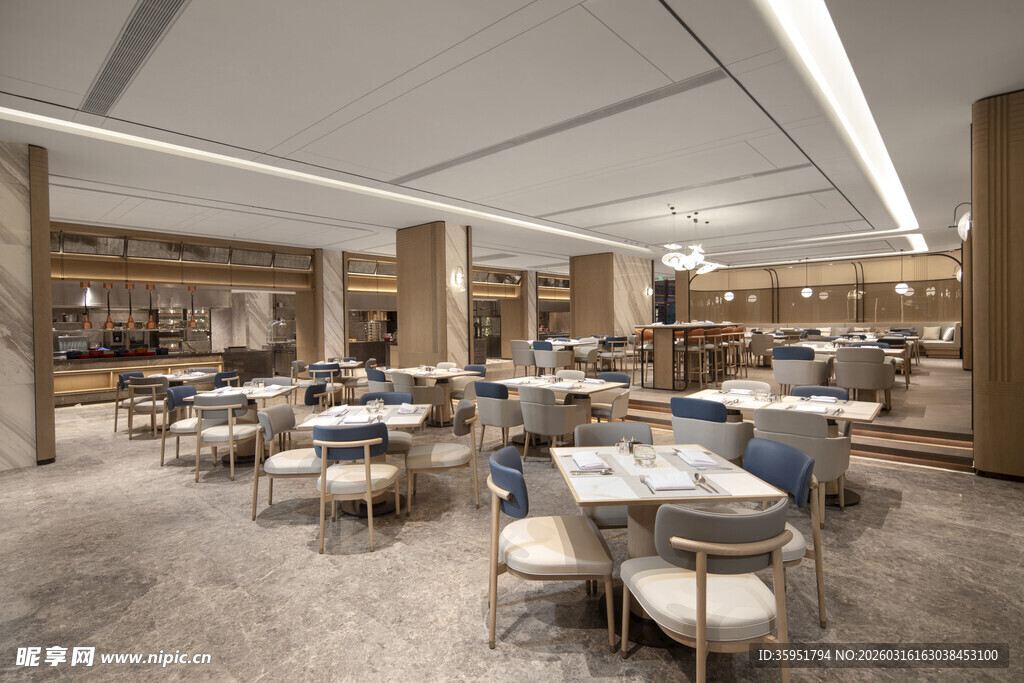 现代风格餐厅室内场景
