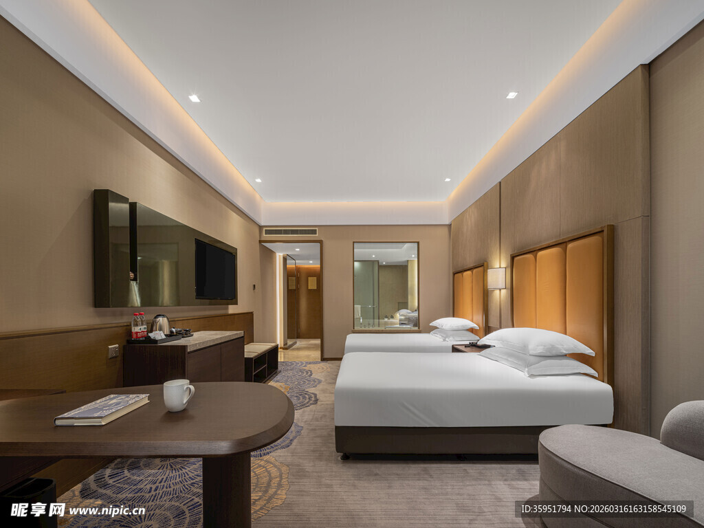 豪华现代风格酒店客房