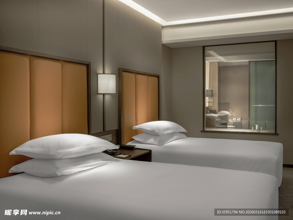 现代简约风格双人酒店客房