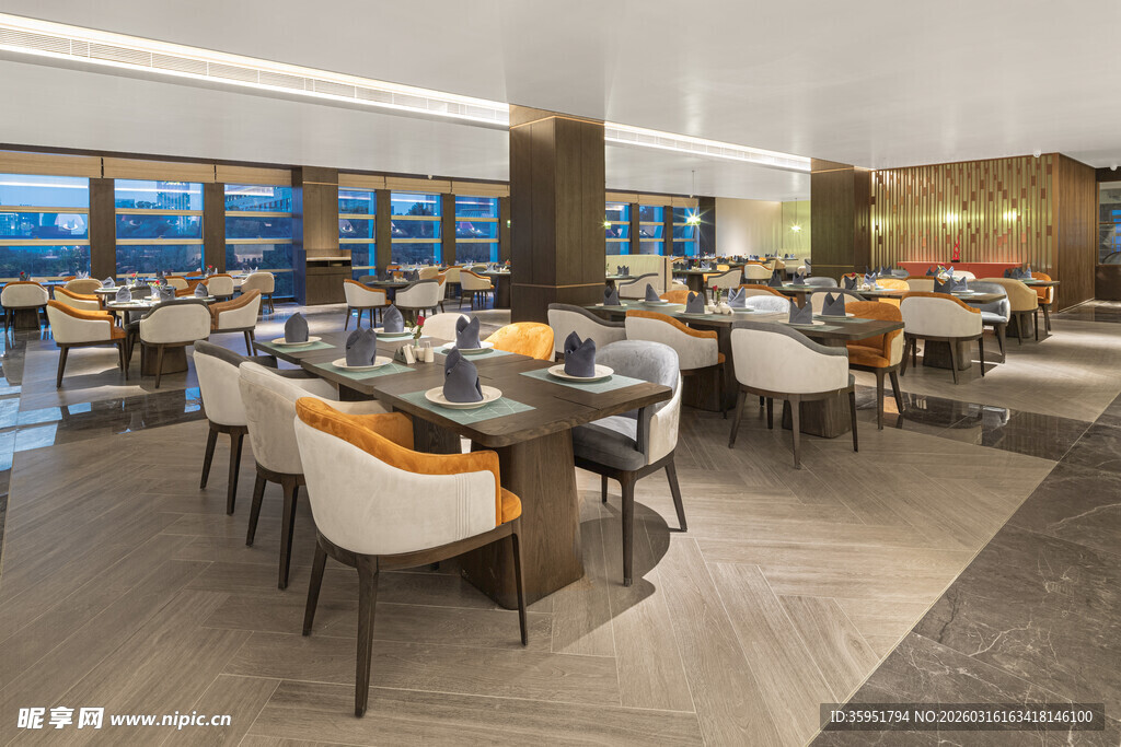 现代风格酒店餐厅室内景观