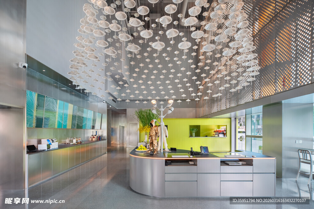 现代时尚办公大厅设计