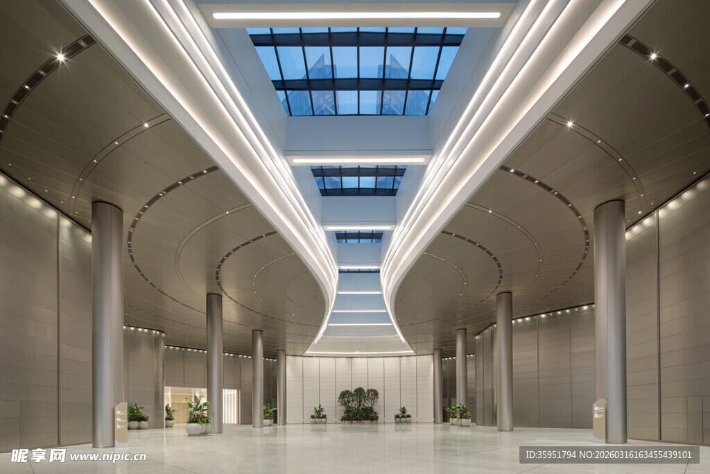 现代大气的室内建筑空间