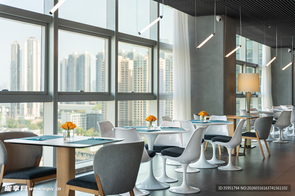 现代简约风餐厅室内景观