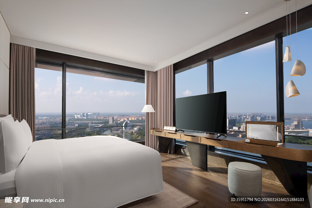 现代豪华观景卧室