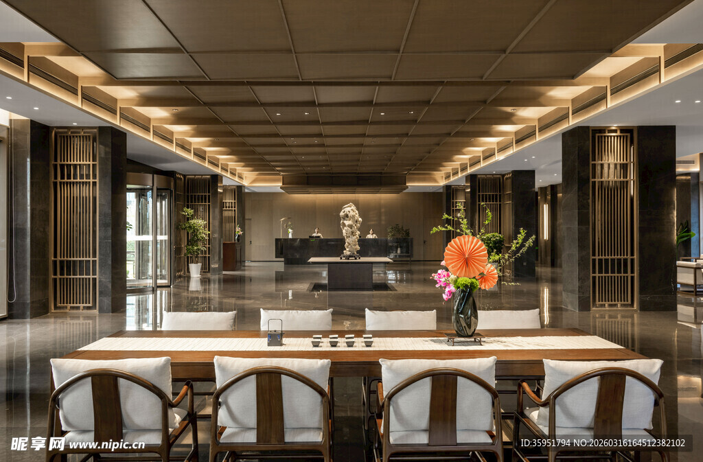 中式典雅会议室场景