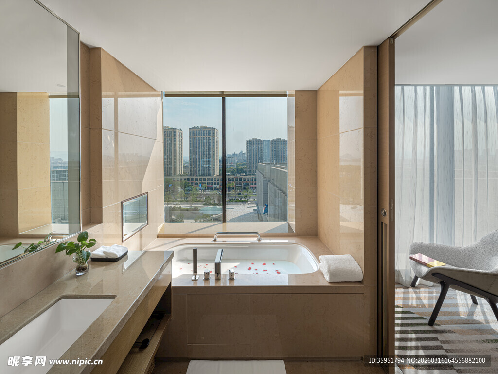 现代简约风豪华浴室景观