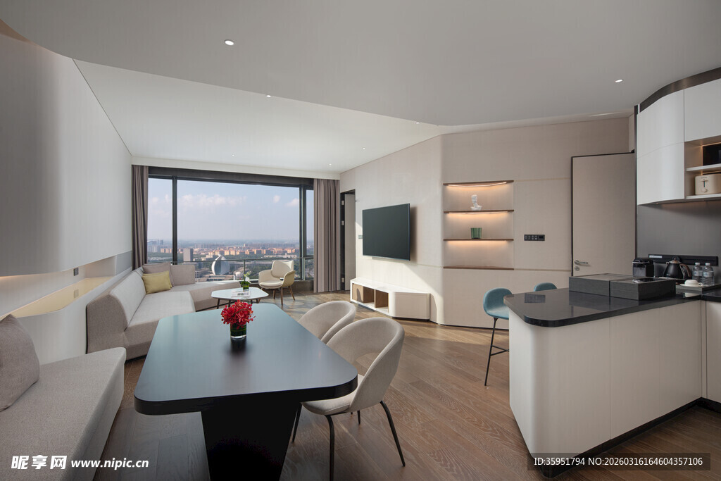 现代简约风格的开放式厨房